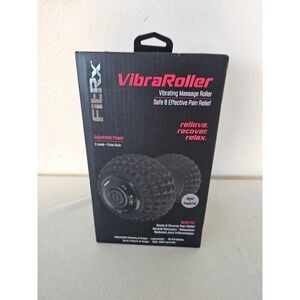 FitRx VibraRoller Vibrating Massage Roller Black Rechargeable Muscle Recovery